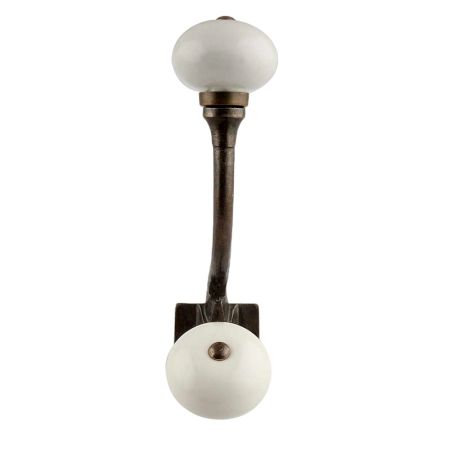 Cream Round Antique Iron Hooks